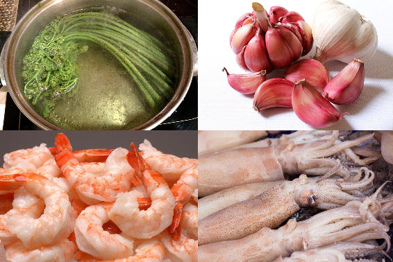 Салат приморье из морепродуктов