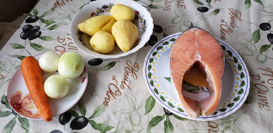 Рыбный пирог из форели - ингредиенты